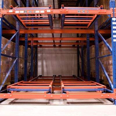 Industrial Warehouse Push Back Pallet Rack System with High Density Capacity