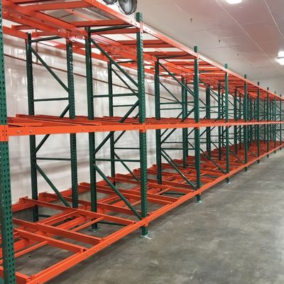 Semi-Automatic Push Back Pallet Racking For High Density Storage