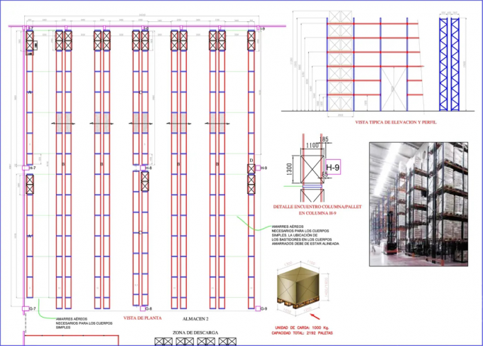 Professional American Teardrop Style Selective Pallet Racking